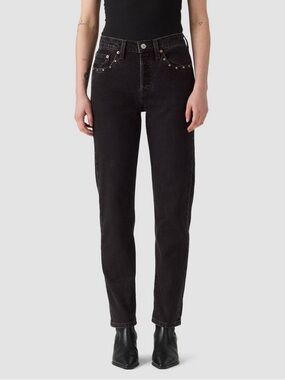 Levi’s 501 High-Rise Black studded Women’s denim jeans